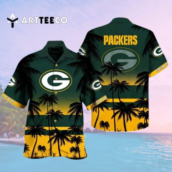 Green Bay Packers Tree Aloha Hawaiian Shirt 2