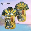 Green Bay Packers Yoda Aloha Pattern Hawaiian Shirt 2