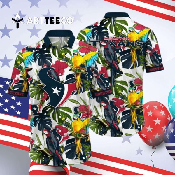 Houston Texans Floral Flower Hawaiian Shirt 4