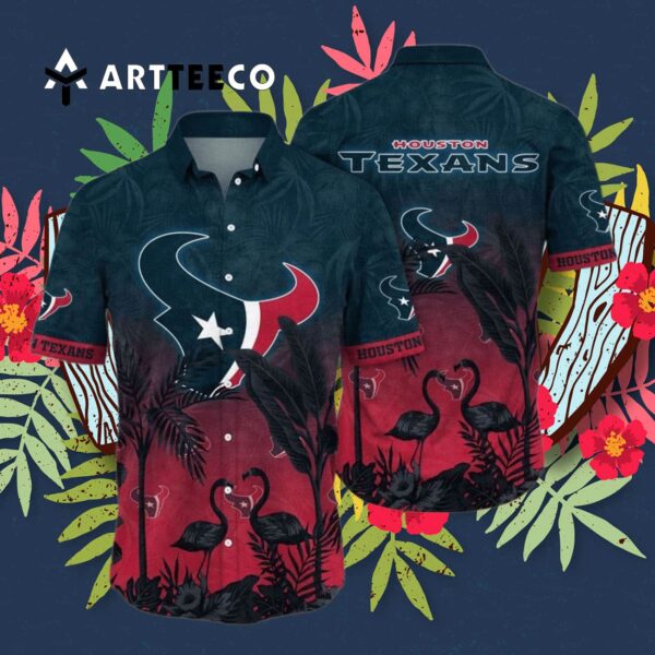 Houston Texans Flower Style Hawaiian Shirt 3