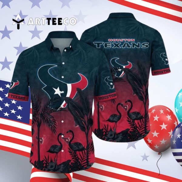 Houston Texans Flower Style Hawaiian Shirt 4