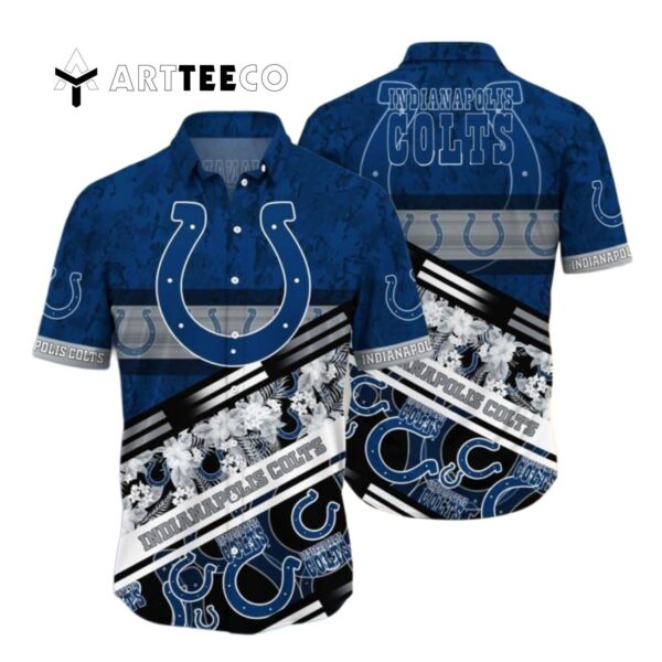 Indianapolis Colts Aloha Camo Hawaiian Shirt 1