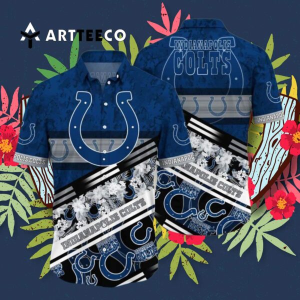 Indianapolis Colts Aloha Camo Hawaiian Shirt 3