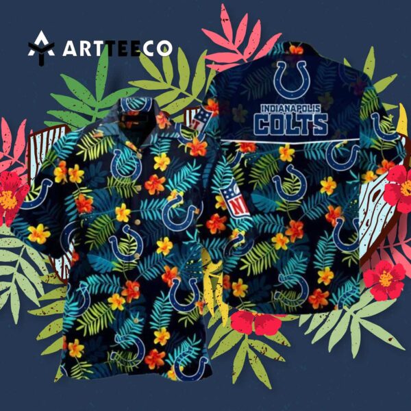 Indianapolis Colts Aloha Colorful Hawaiian Shirt 3