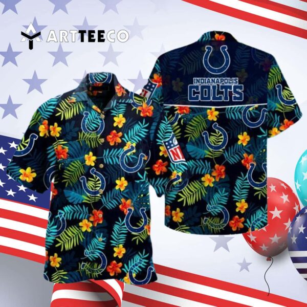 Indianapolis Colts Aloha Colorful Hawaiian Shirt 4