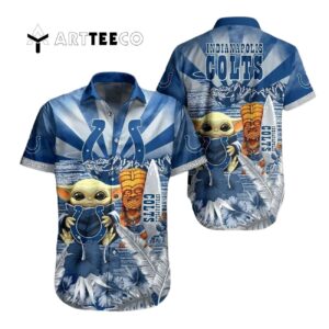 Indianapolis Colts Baby Yoda Hawaiian Shirt 1