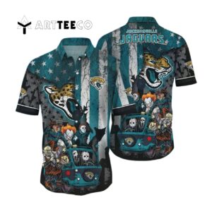 Indianapolis Colts Floral Horror Hawaiian Shirt 1