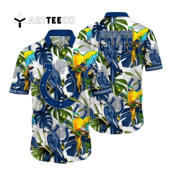 Indianapolis Colts Flower Summer Hawaiian Shirt 1
