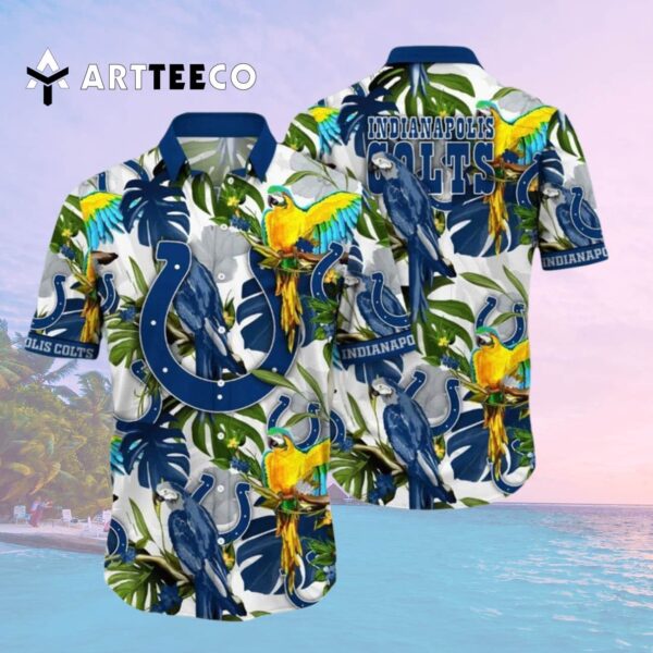 Indianapolis Colts Flower Summer Hawaiian Shirt 2