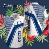 Indianapolis Colts Football Lines Pattern Hawaiian Shirt 3