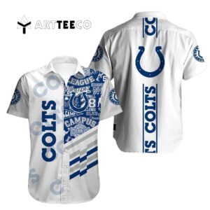 Indianapolis Colts Football Logo Pattern Hawaiian Shirt 1