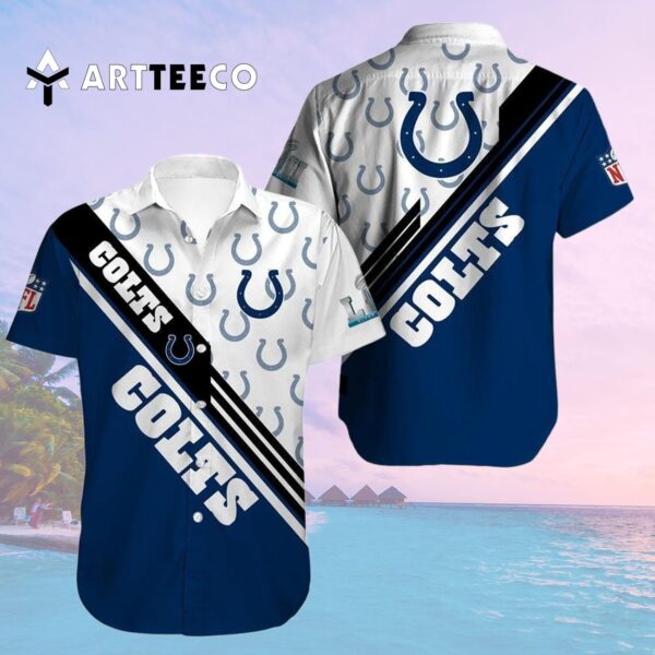 Indianapolis Colts Football Logo V1 Hawaiian Shirt 2