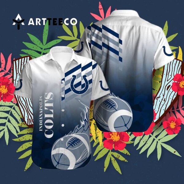 Indianapolis Colts Football Logo V2 Hawaiian Shirt 3