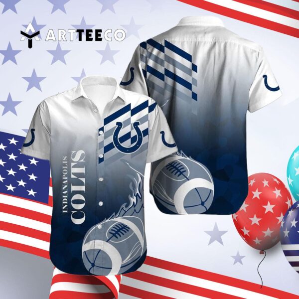 Indianapolis Colts Football Logo V2 Hawaiian Shirt 4