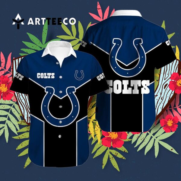 Indianapolis Colts Football Logo V3 Hawaiian Shirt 3