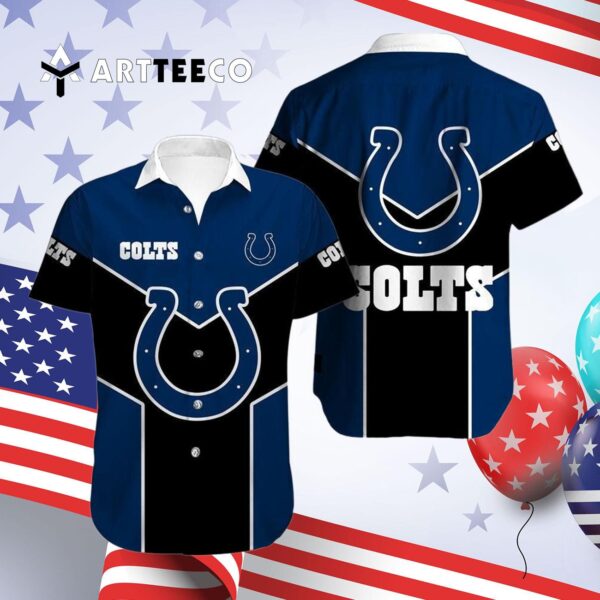 Indianapolis Colts Football Logo V3 Hawaiian Shirt 4