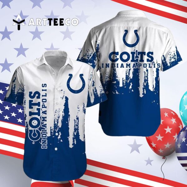 Indianapolis Colts Football Magic Pattern Hawaiian Shirt 4