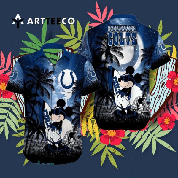 Indianapolis Colts Mickey Summer Pattern Hawaiian Shirt 3