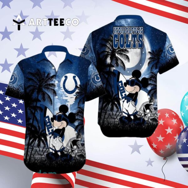 Indianapolis Colts Mickey Summer Pattern Hawaiian Shirt 4