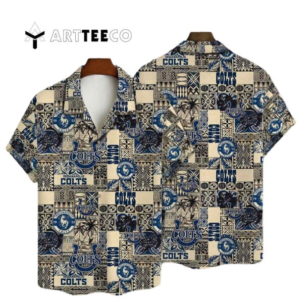 Indianapolis Colts National Football League 2025 Aop V10 Hawaiian Shirt 1