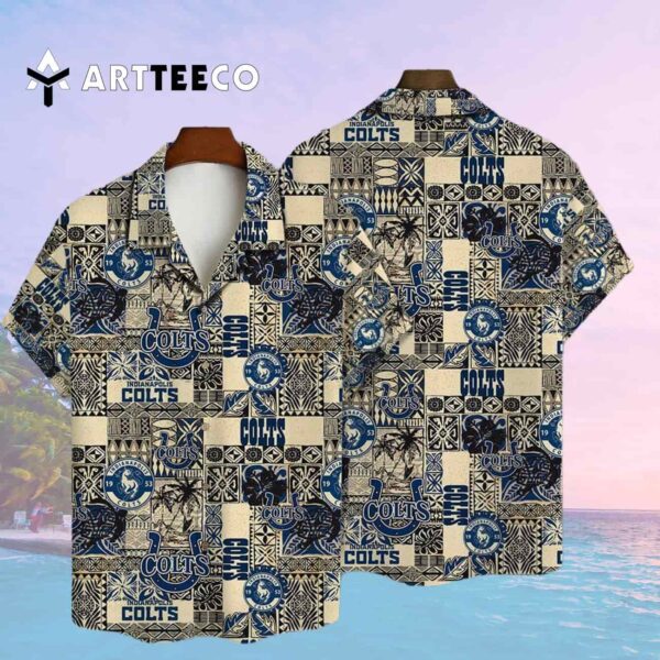 Indianapolis Colts National Football League 2025 Aop V10 Hawaiian Shirt 2