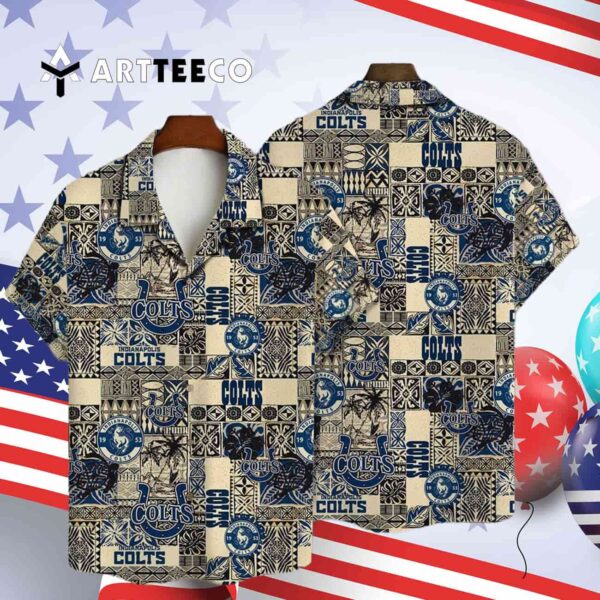 Indianapolis Colts National Football League 2025 Aop V10 Hawaiian Shirt 4