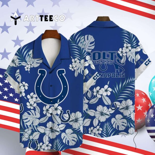 Indianapolis Colts National Football League 2025 Aop V28 Hawaiian Shirt 4