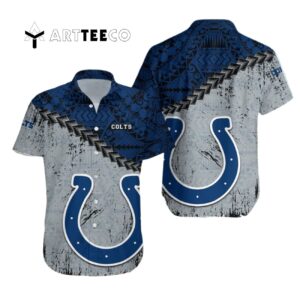 Indianapolis Colts Polynesian Tattoo Hawaiian Shirt 1