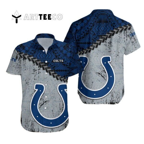 Indianapolis Colts Polynesian Tattoo Hawaiian Shirt 1