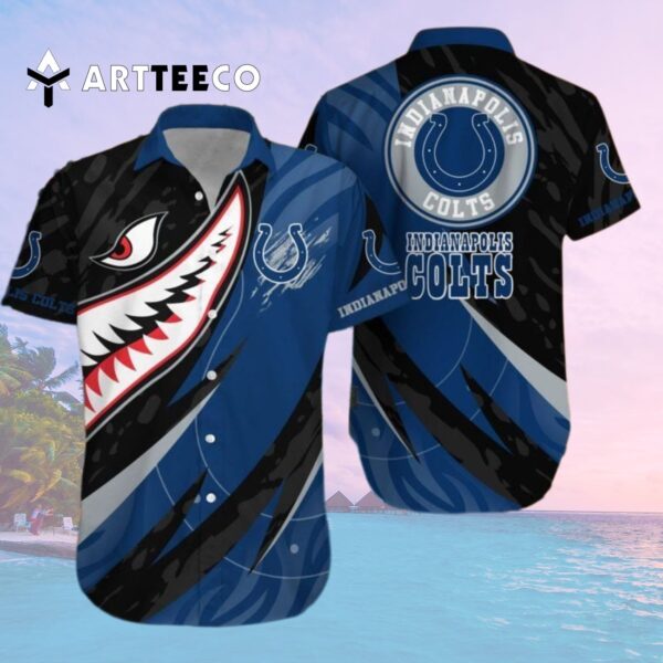 Indianapolis Colts Shark Summer Hawaiian Shirt 2