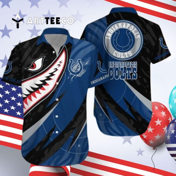 Indianapolis Colts Shark Summer Hawaiian Shirt 4