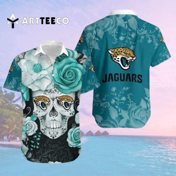 Indianapolis Colts Skull Flower Hawaiian Shirt 2