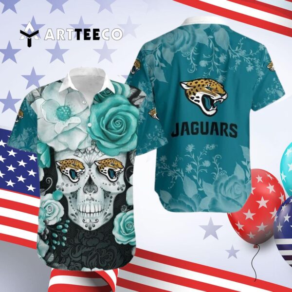 Indianapolis Colts Skull Flower Hawaiian Shirt 4