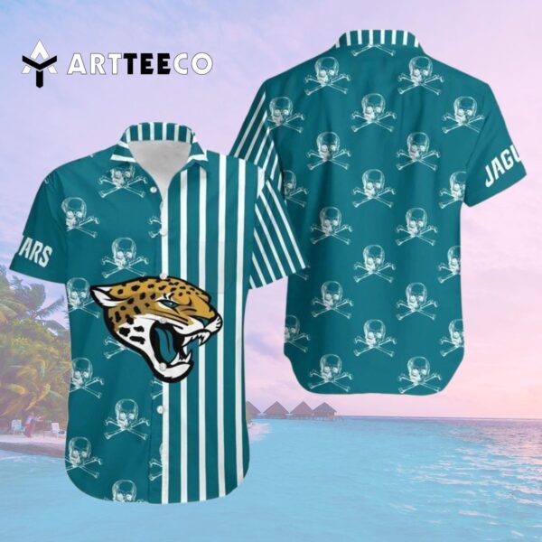 Indianapolis Colts Stripes And Skull Hawaiian Shirt 2