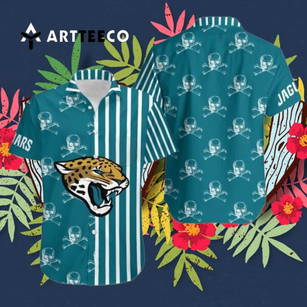 Indianapolis Colts Stripes And Skull Hawaiian Shirt 3