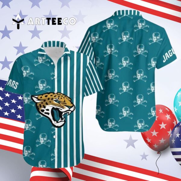 Indianapolis Colts Stripes And Skull Hawaiian Shirt 4