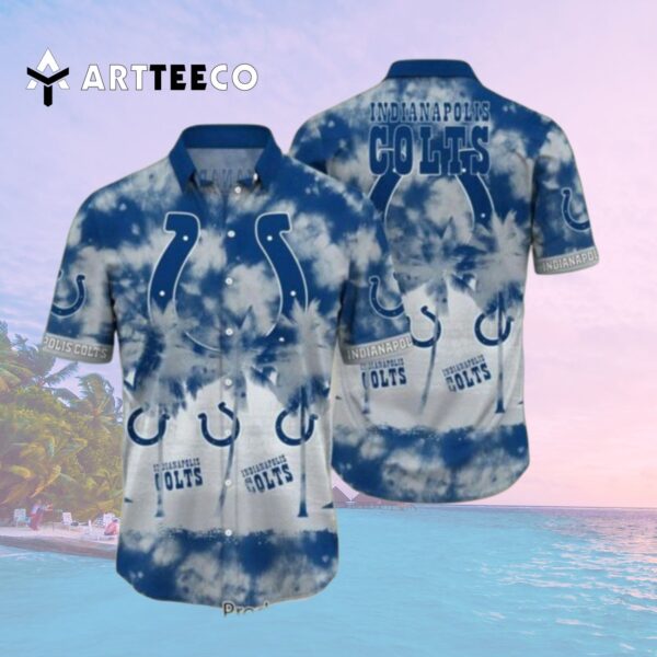 Indianapolis Colts Tropical Pattern Graphic Hawaiian Shirt 2