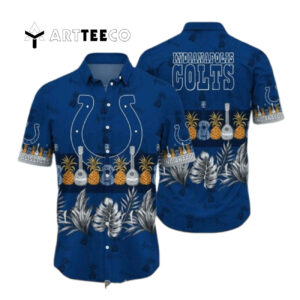 Indianapolis Colts Tropical Pattern Graphic Trends Hawaiian Shirt 1