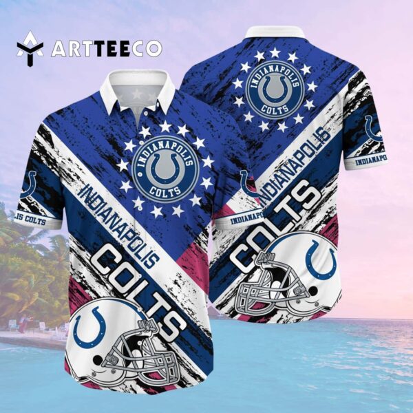 Indianapolis Colts Us Flag Hawaiian Shirt 2