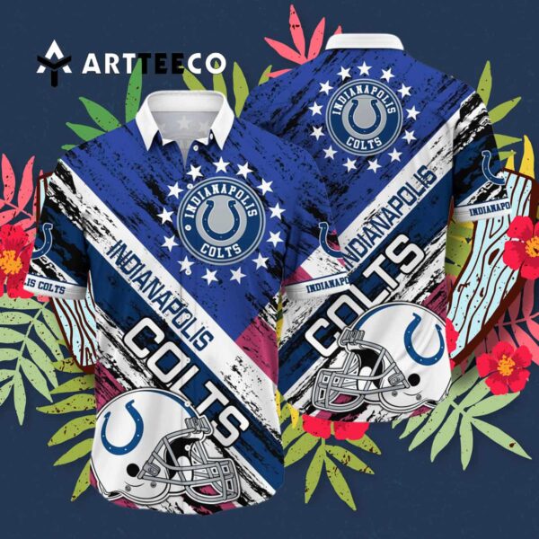 Indianapolis Colts Us Flag Hawaiian Shirt 3