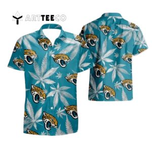 Indianapolis Colts Weed Teal Hawaiian Shirt 1