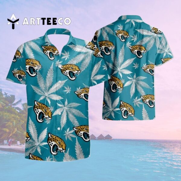 Indianapolis Colts Weed Teal Hawaiian Shirt 2