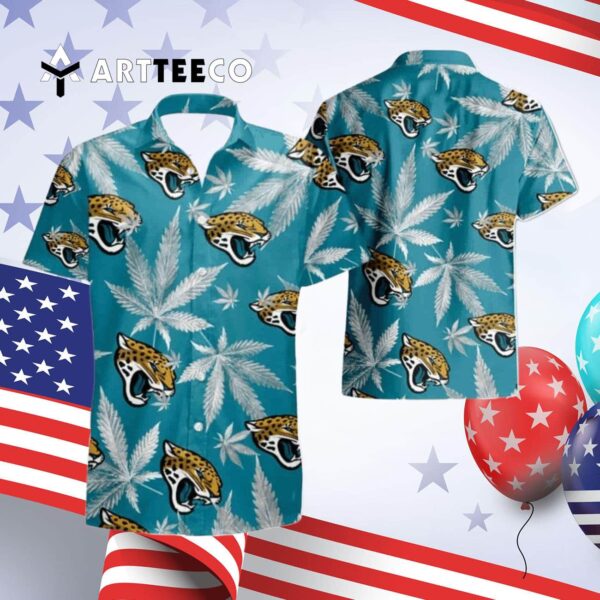 Indianapolis Colts Weed Teal Hawaiian Shirt 4