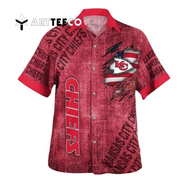 Kansas City Chiefs American Flag Hawaiian Shirt 1