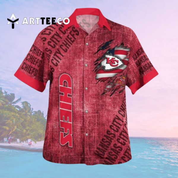 Kansas City Chiefs American Flag Hawaiian Shirt 2
