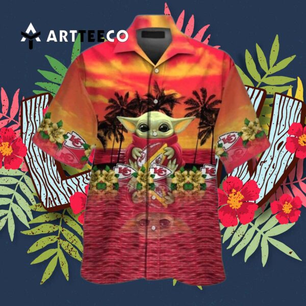 Kansas City Chiefs Baby Yoda Star Wars Hawaiian Shirt 3