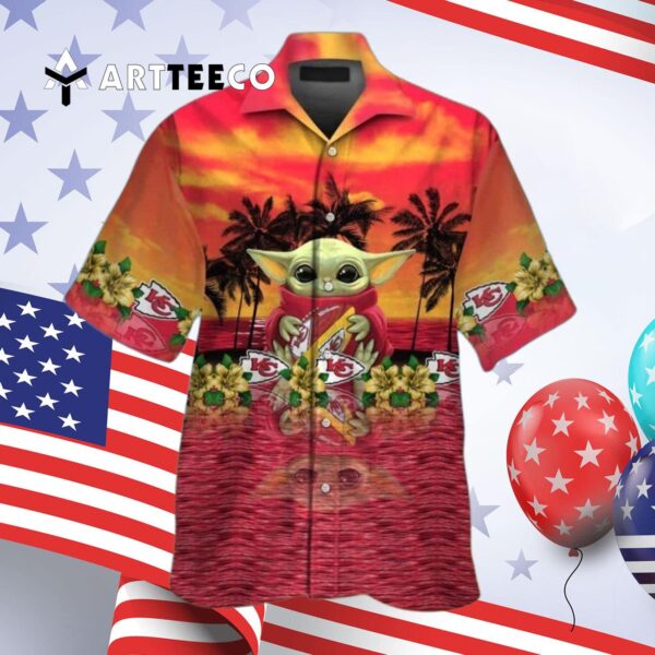 Kansas City Chiefs Baby Yoda Star Wars Hawaiian Shirt 4