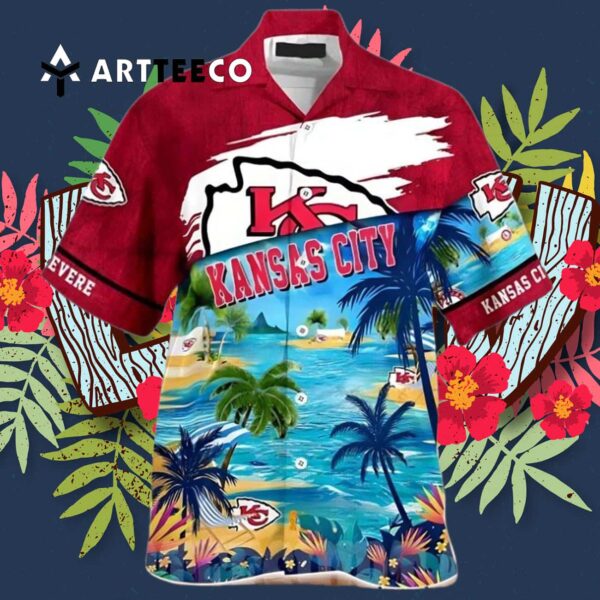 Kansas City Chiefs Beach Aloha Hawaiian Shirt 3