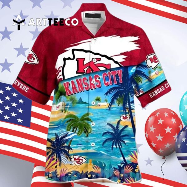 Kansas City Chiefs Beach Aloha Hawaiian Shirt 4