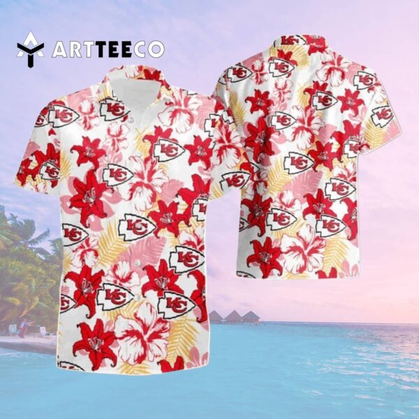 Kansas City Chiefs Flower Pattern Hawaiian Shirt 2